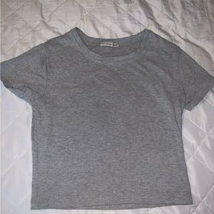 Ribbed body con shirt